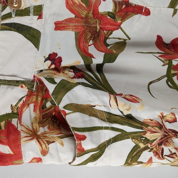 Chico's Floral Print Ankle Pants Size 1 - Picture 2 of 6